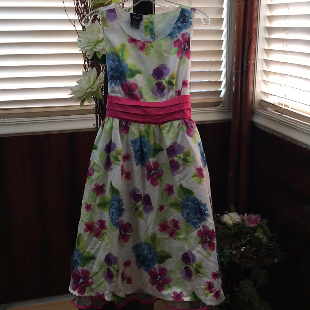Floral spring dress, Large (10/12)